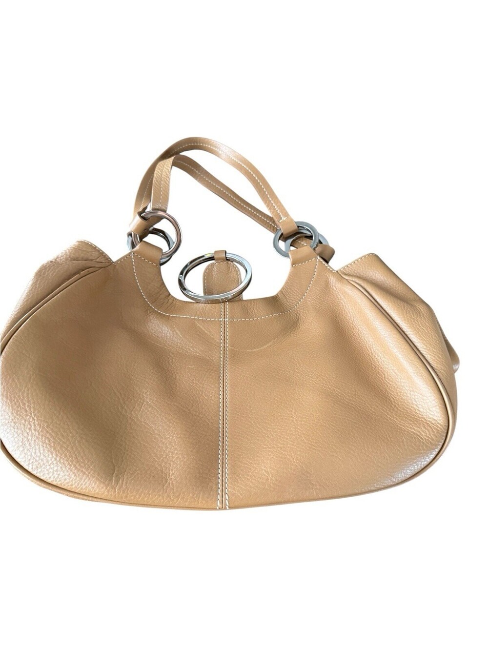 Adrienne Vittadini Leather Shoulder Bag Purse Magnetic Closure